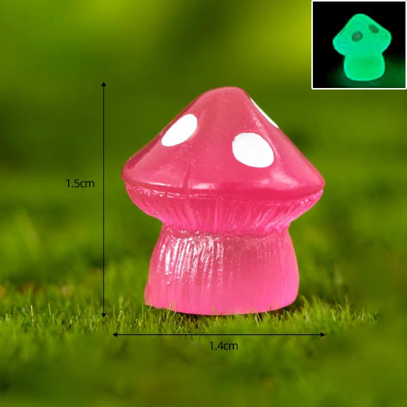 Adorable Resin Colorful Night Glowing Mushroom Fluorescent Craft Plant Decor