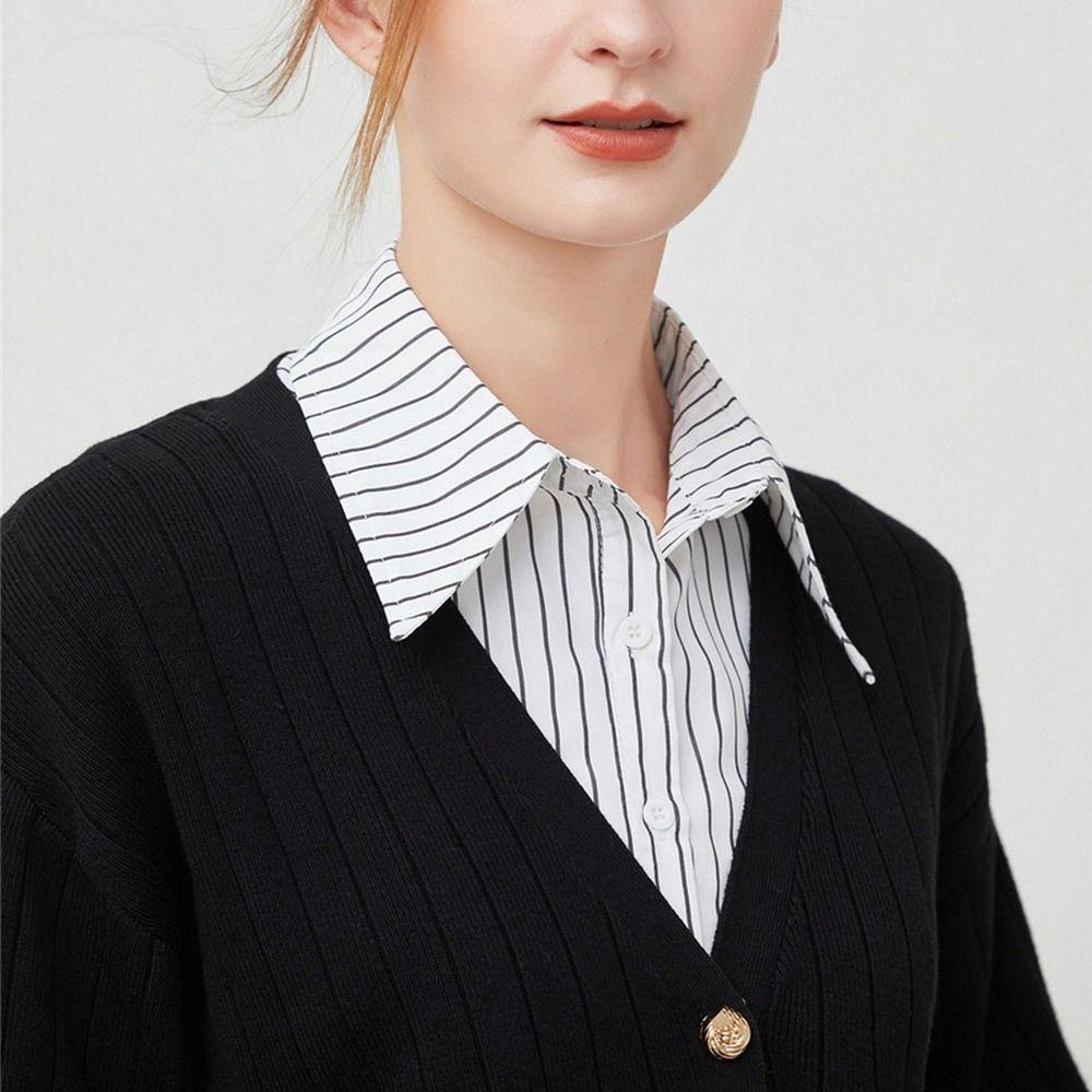 Fashion Cotton Classic Shirt Fake Collar Lapel Clothes Accessories Blouse False Collar