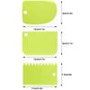 Dough Bowl Scraper Kit Multi Purpose Plastic Cake Scrapers Set Straight Curved Toothed Scrapers