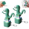 Lizard Button Keychain Decompression Toys Funny Lizard Sounds And Flash Effects Rechargeable Portable Stress Relief Fidget Toy for All Ages