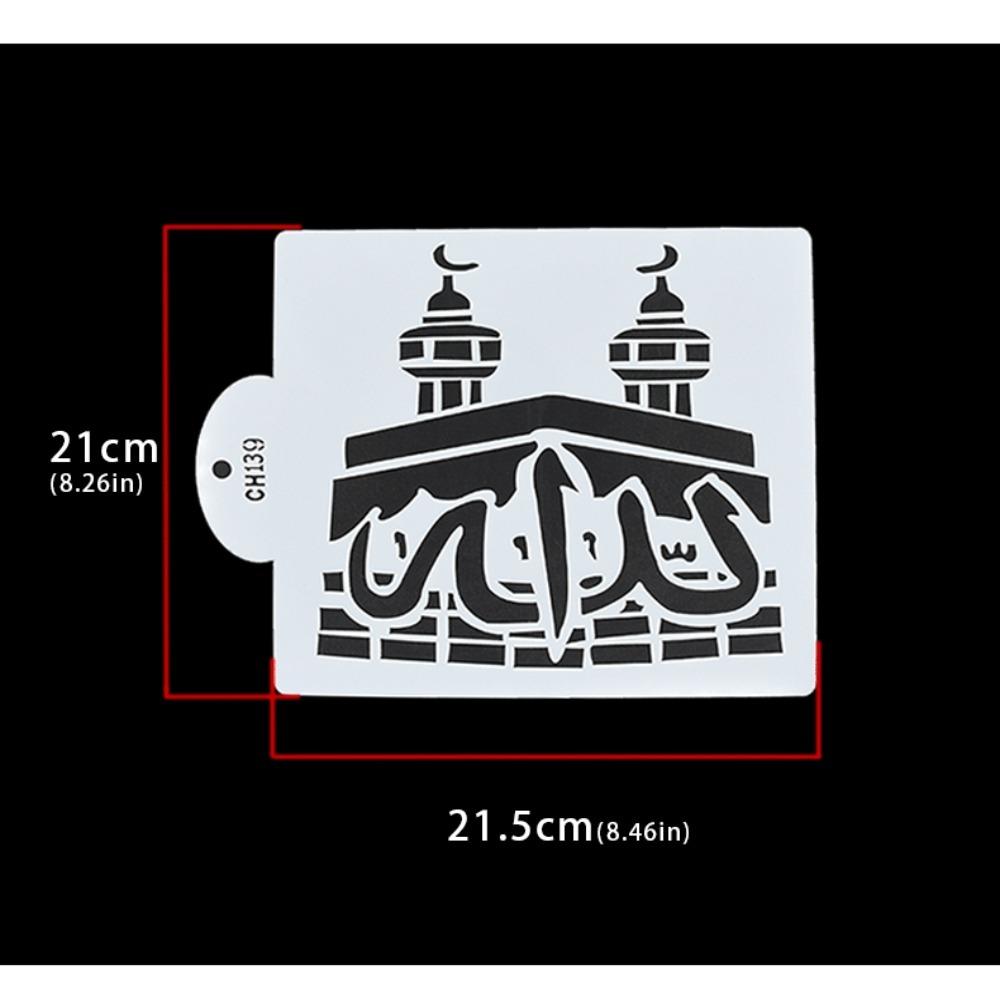 Рамадан Кофе Торт Топпер Декор Луна Спрей Трафареты Новая Мусульманская Выпечка