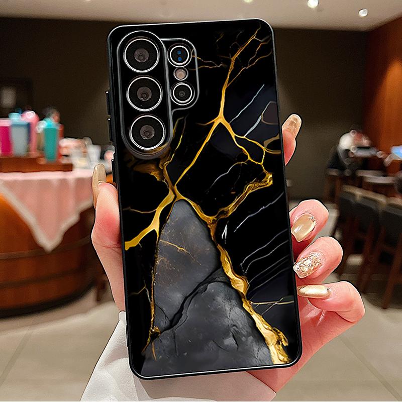 Магнитный чехол для телефона с мраморным узором для Samsung Galaxy S26 S25 Ultra Edge S24 S23 FE A57 A17 A56 A37 A16 A36 A55 A54 A15 PC-чехол