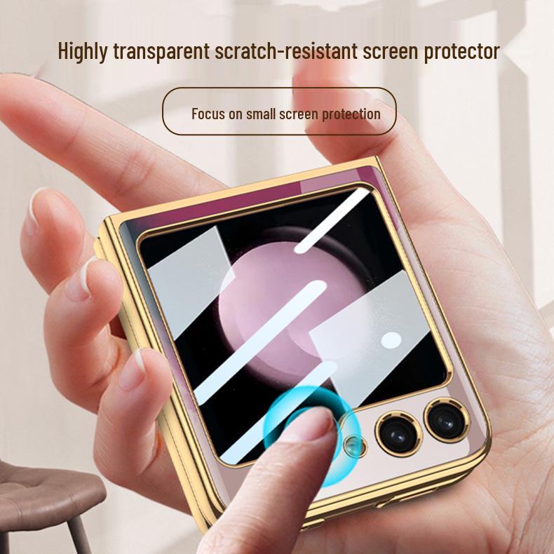 Защитный чехол для экрана Samsung Z Flip5 со складывающимся дизайном в виде сердца