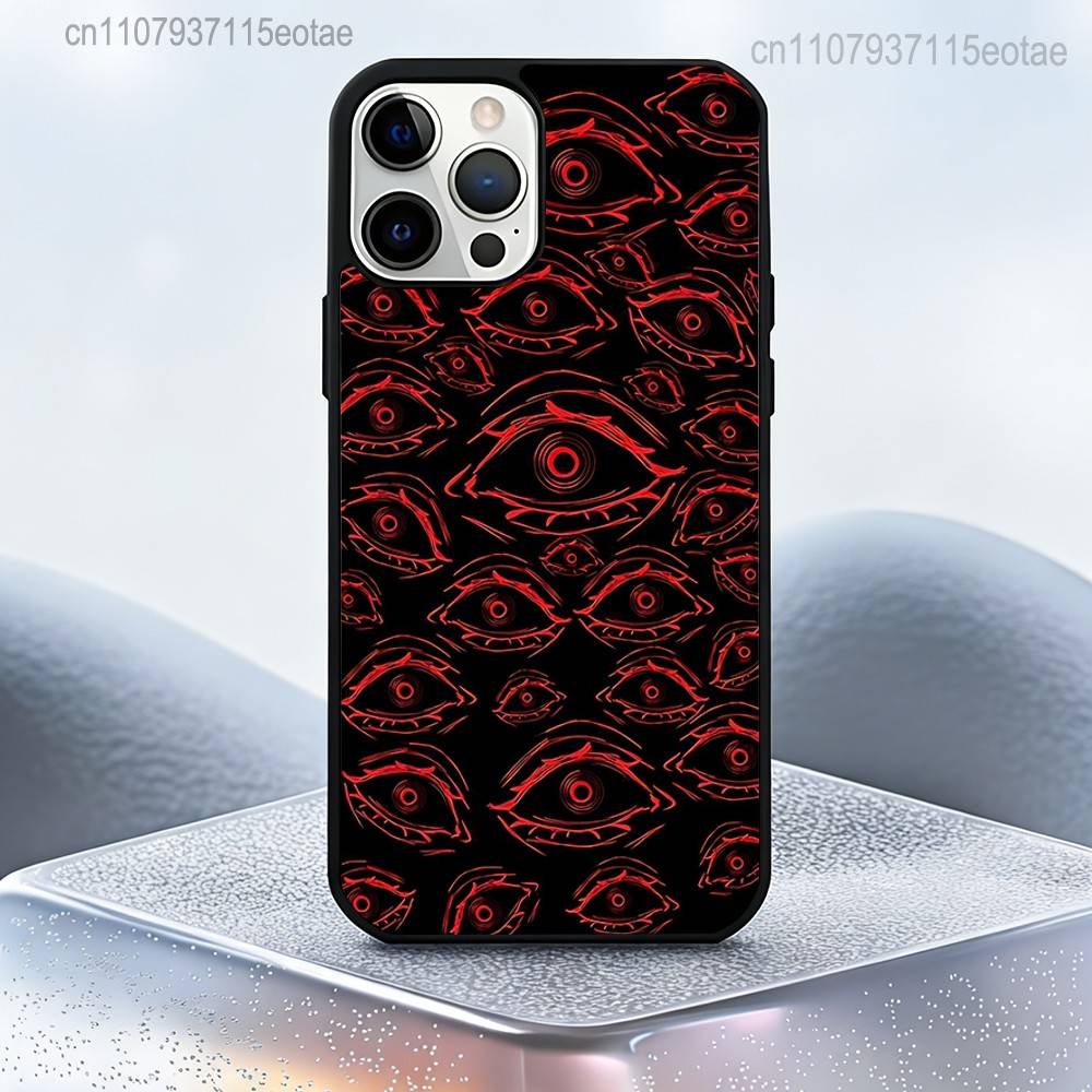 Чехол 'Ужасное Страшное Лицо Глаза' Для iPhone 17,16,15,14,13,12,11,Pro,Max,Plus,Mini,SE4,E Магнитный Magsafe Беспроводная Зарядка