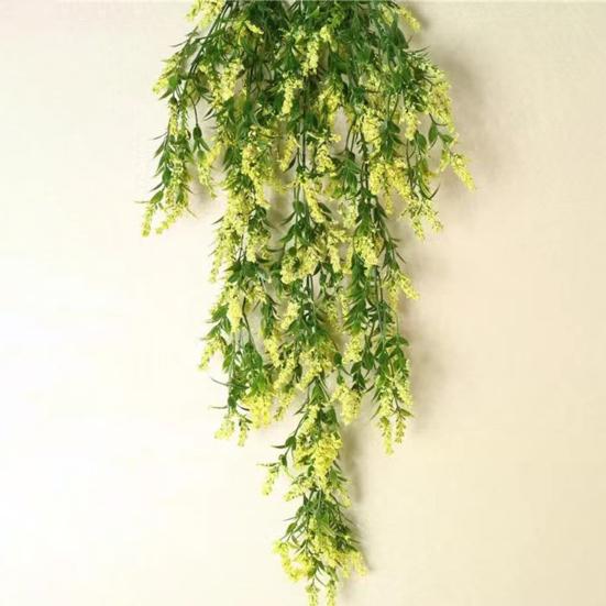 Artificial Lavender Flower UV Resistant Hanging Lavender Garland Fake Greenery Vines Plants for Indoor Oudoor Garden Porch Home Party Wedding
