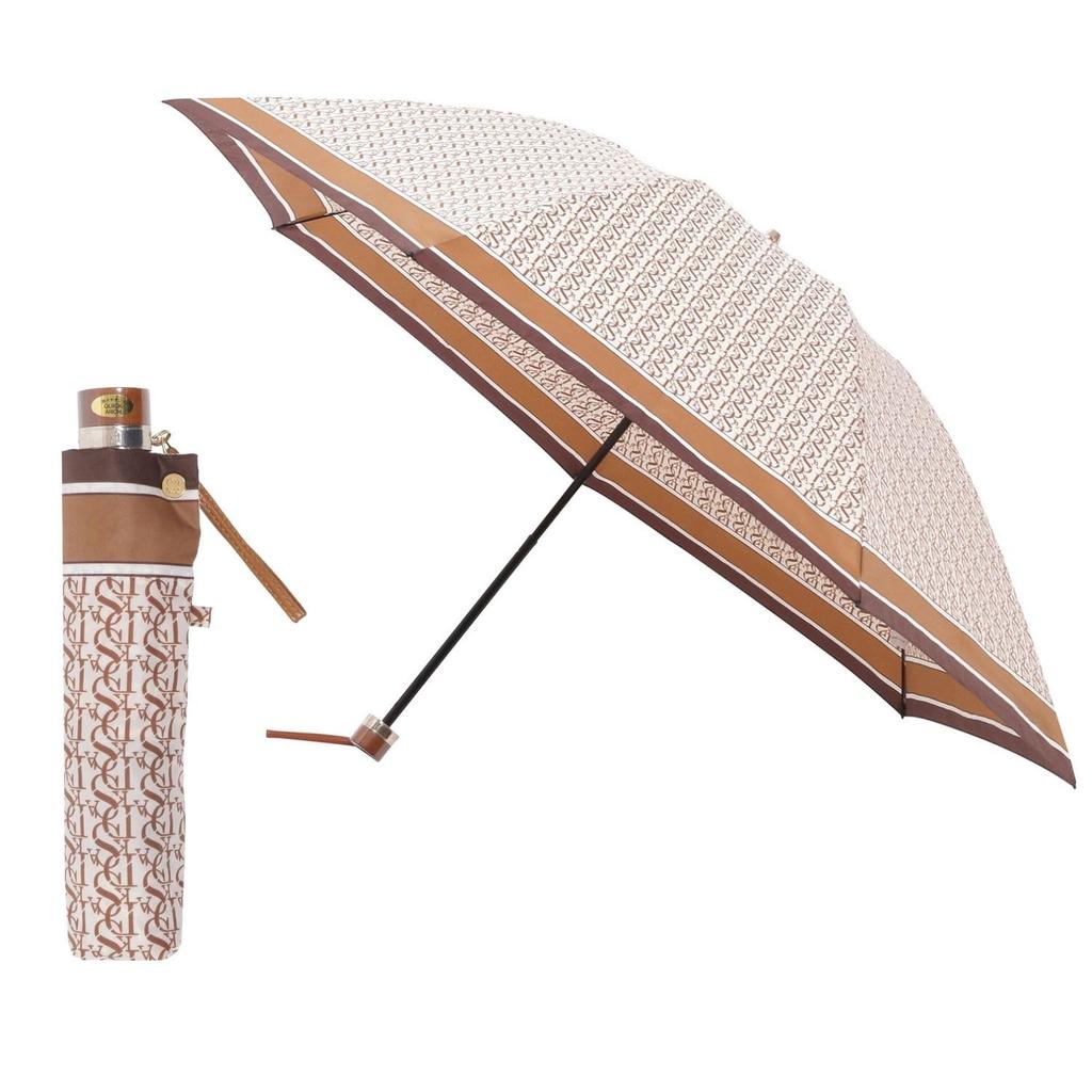 Moonbat Rain Folding Beige [Ducks] Umbrella, Umbrella, Women's, Brand, Durable, Commuting, School, Twill, Monogram, All-over Pattern, 21-125-11276-02,