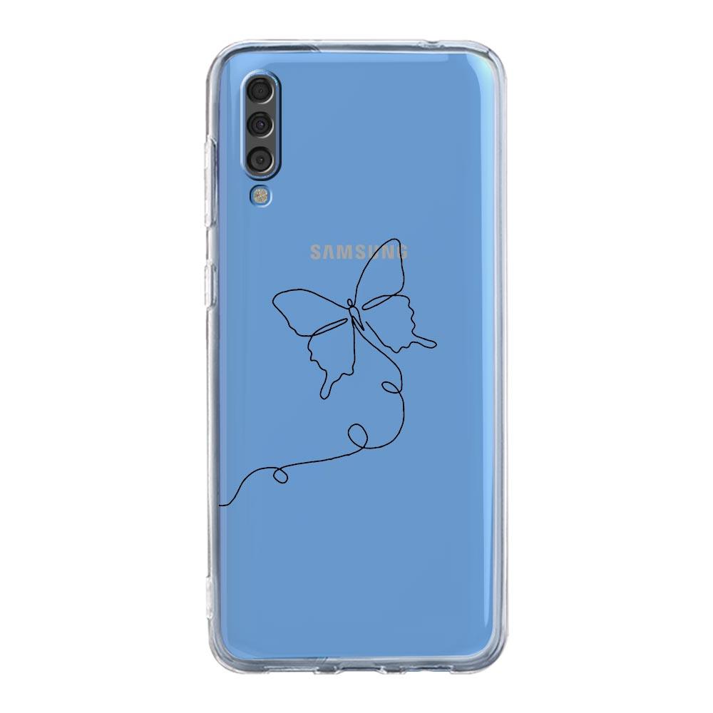 Чехол для телефона Samsung A14 5G A12 A22 A32 A34 A42 A52 A54 A50 A70 A72 A30 A40 A20E A10S A20S A02S A04S Прозрачный чехол Цветок