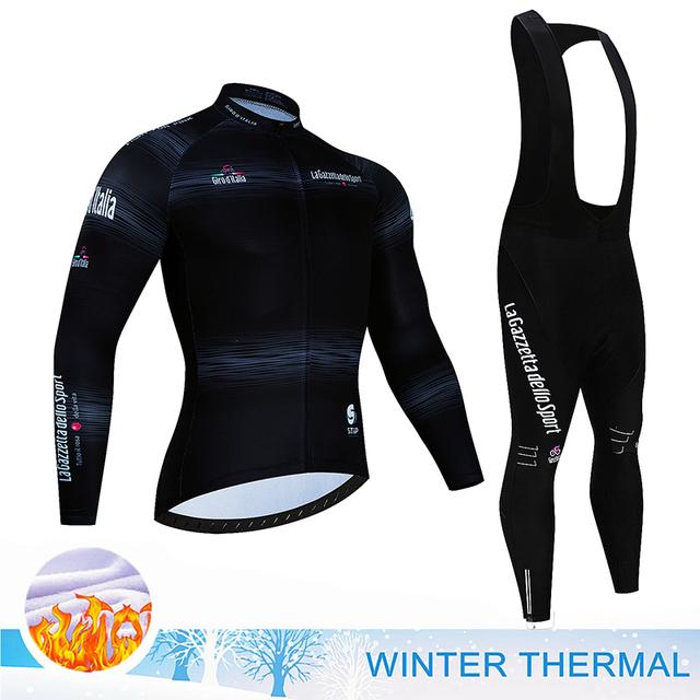 Tour Of Italy Winter Cycling Jersey Set Racing Bike Cycling Suit Mountian Bicycle Cycling Clothing Ropa Ciclismo Bicycle