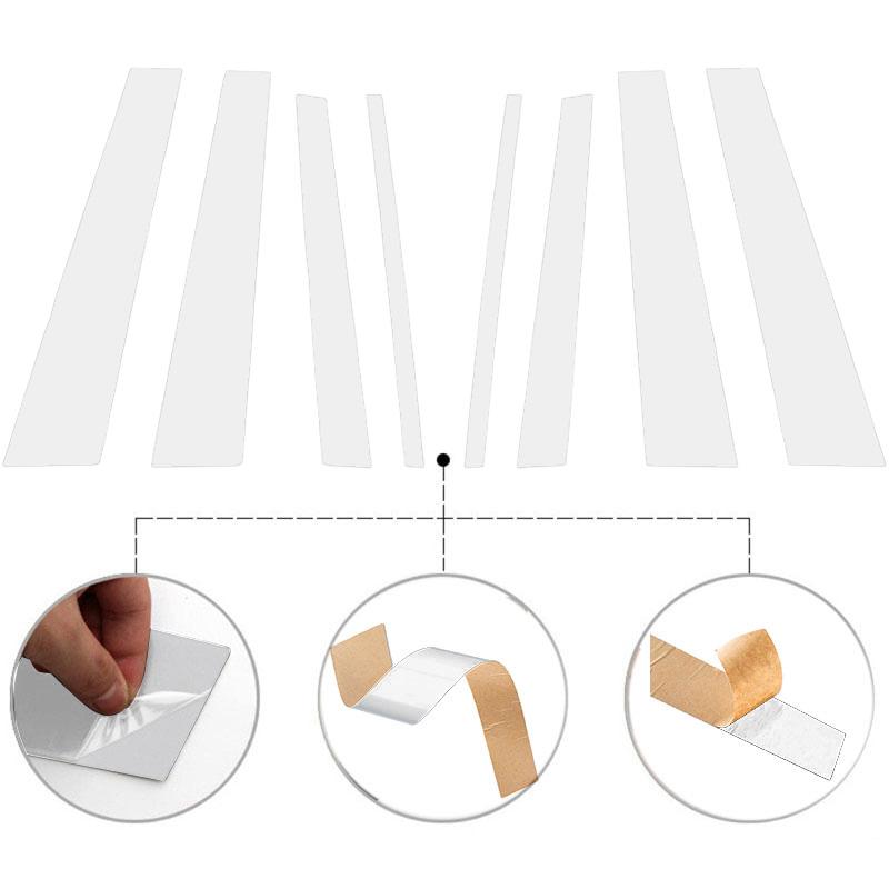 8 шт. Накладки на центральную среднюю стойку BC стойку двери и окна с зеркальным эффектом для Jeep Grand Cherokee L WL75 WL74