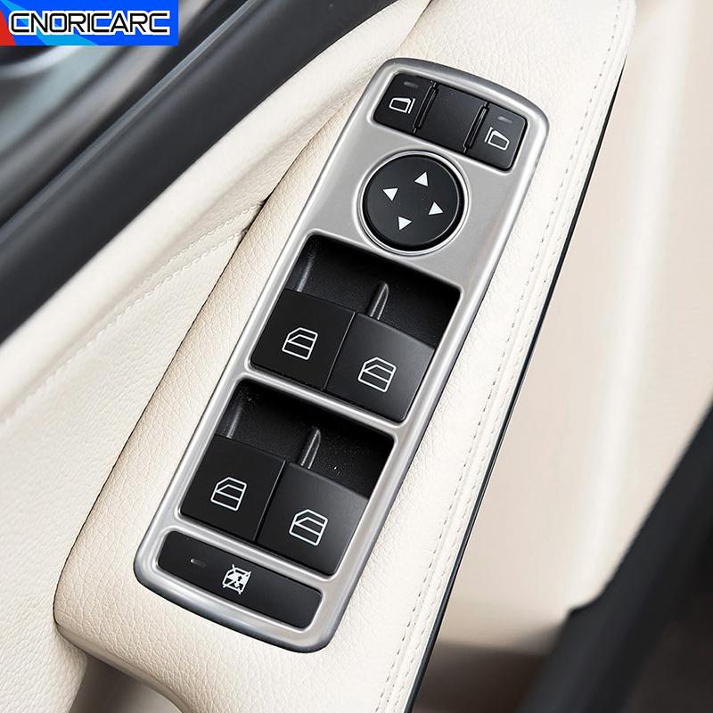 Car Window Glass Lifting Button Panel Frame Stainless Steel Sticker For Mercedes Benz A B C E G CLA CLS GLE GLA GLK ML GL Class