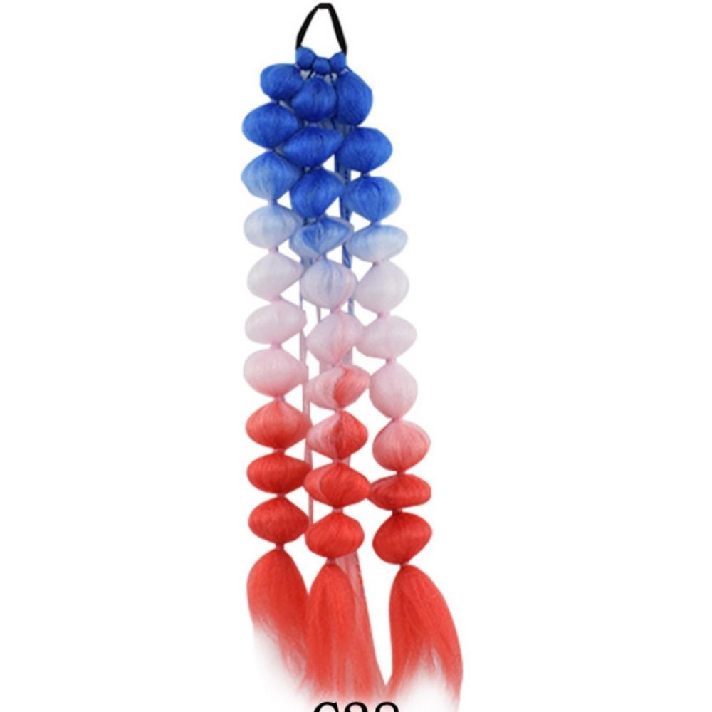 with Hair Tie Kids Bubble Ponytail Extension 20" Ombre Crazy Hair Day Accessories