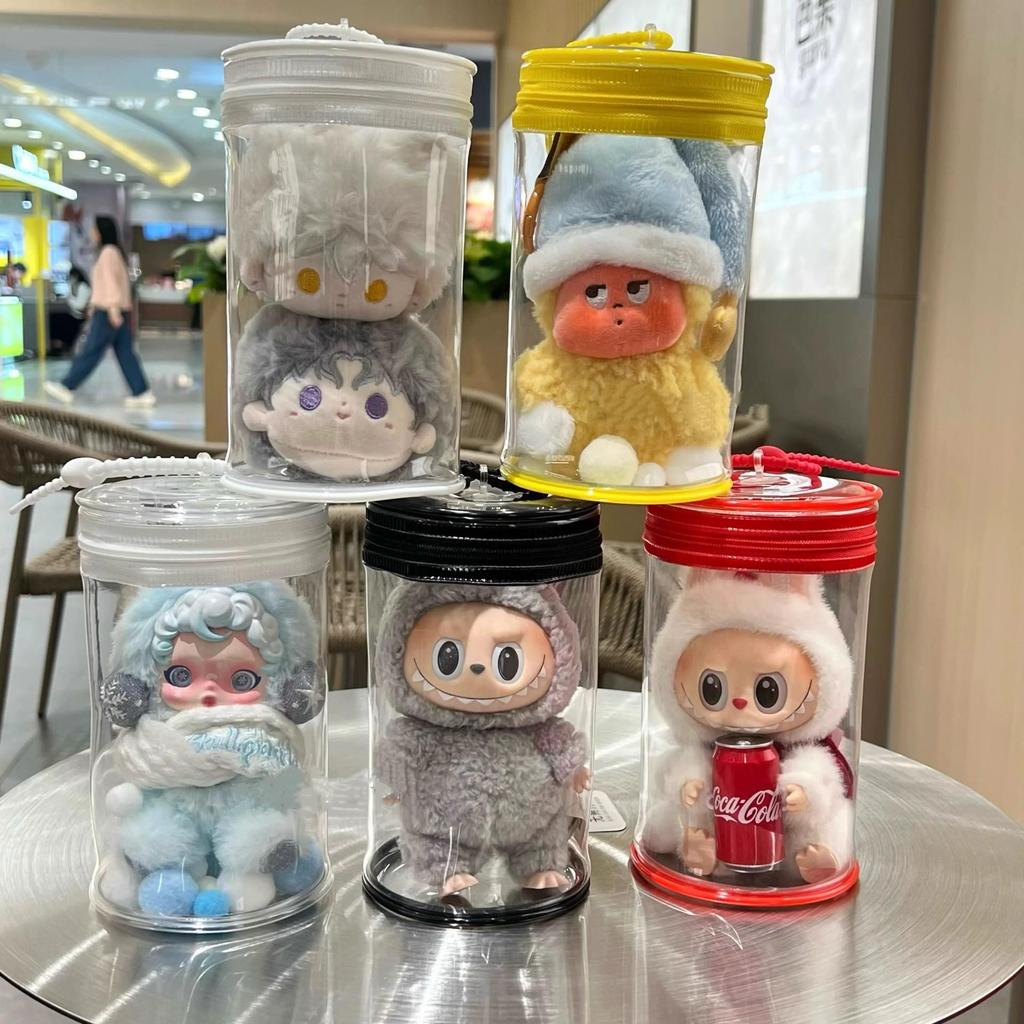Labubu Doll Storage Bag: Transparent Dustproof Display for Winter Season