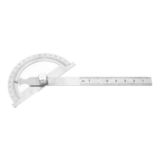 Stainless Steel Protractor Ruler, Angle Finder, Goniometer Ruler, Measures Angle up to 180 Degrees, Accurate in Millimeters (80x120mm)
