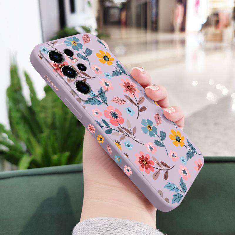 Цветочный стебель Цветок Чехол для телефона Для Samsung Galaxy S25 S24 S23 S22 S21 S20 Ultra FE S10 S10E Plus Note 20 Ultra Силиконовый чехол