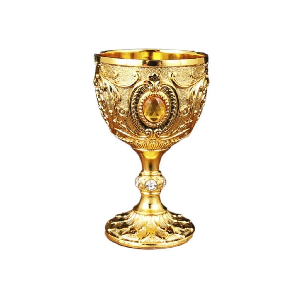 European Style Wine Glasses Embossed Chalice Decorative Goblet  Gift