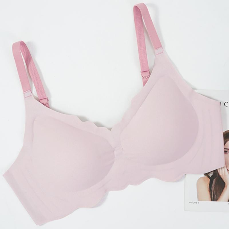 Бесшовное женское нижнее белье, волнистое, без стального кольца, маленькая грудь, регулируемый маленький удобный тонкий верхний бюстгальтер
