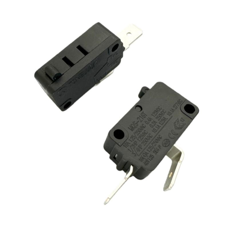 Snap Action Contact Component 4 Pack, 1NO 16A 250V Replacement Part, Black Housing with Metal Contacts for Appliance Repair Use and Spare Stock