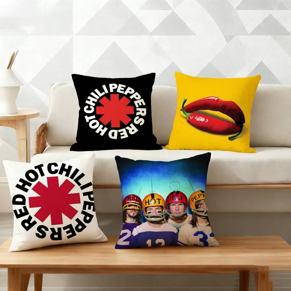 RRed Hot Chili Peppers Band Pillow Case Cushion Cover Throw Pillow Case For Car Sofa