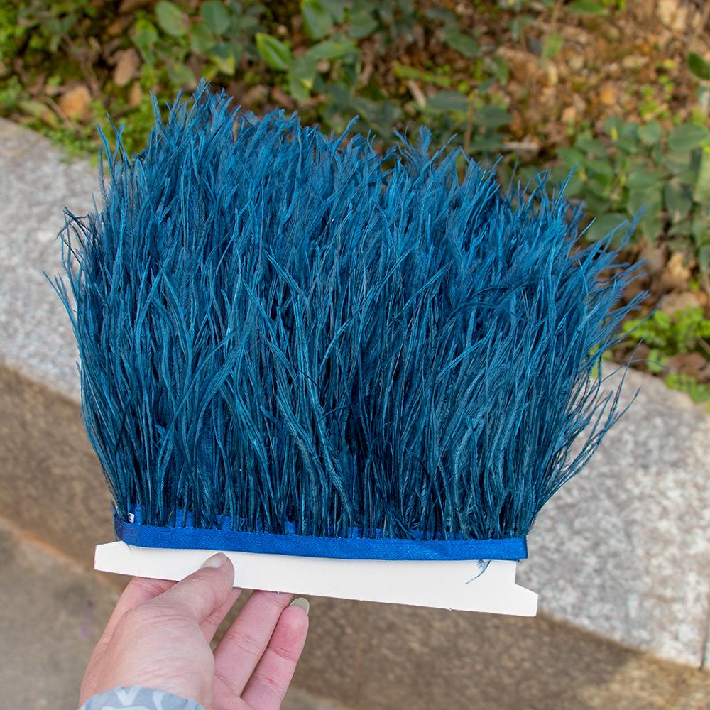 1/5/10Meters Light Purple Ostrich Feathers Ribbon 8-10cm/3-4Inch Long Feather Trim Fringe for Party Costumes Sewing Accessories