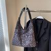 Retro Simple Leopard Print Tote Bag Women'S Tide Casual Large Capacity Shoulder Bag Underarm Bag