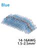 500/1000PCS Waterproof Solder Seal Sleeve Splice Terminal Tinned Copper Heat Shrink Electrical Wire Butt Connector AWG16-14 Blue