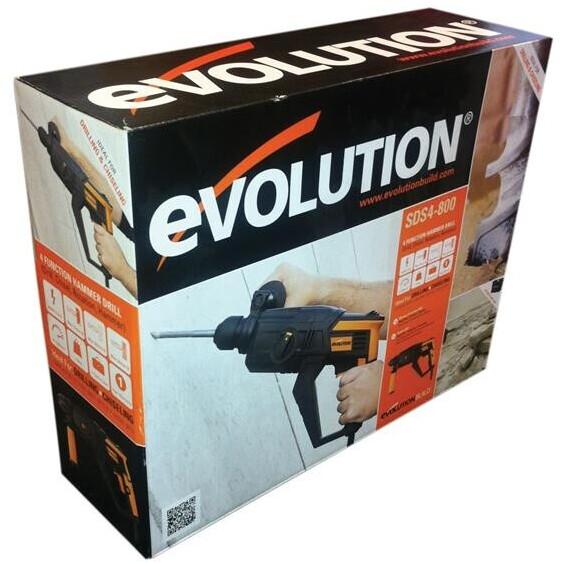 Перфоратор Evolution SDS4-800 4-Funktionen SDS-Bohrer 650W 240V (096-0001)