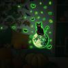 Halloween Moon Black Cat Bat Modern Simple Wall Art For Dining Room Decor