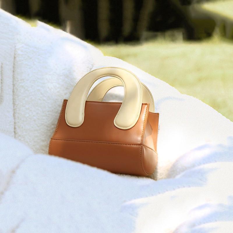 Summer Cute Portable Cowhide Women'S Bag Premium Leather Messenger Bag Small Bag Single Shoulder Women'S Small Square Bag