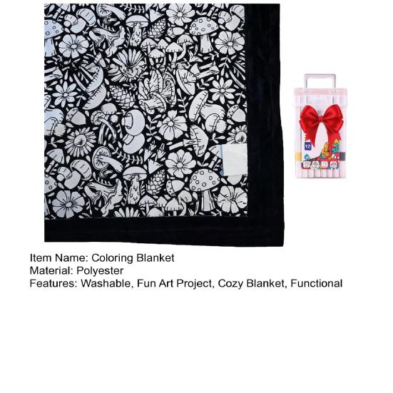 Раскраска-одеяло сделай сам, раскрась свое собственное одеяло, арт-проект с маркерами, моющееся цветное искусство, поделка, плед для домашнего декора, развлечение для праздничной вечеринки