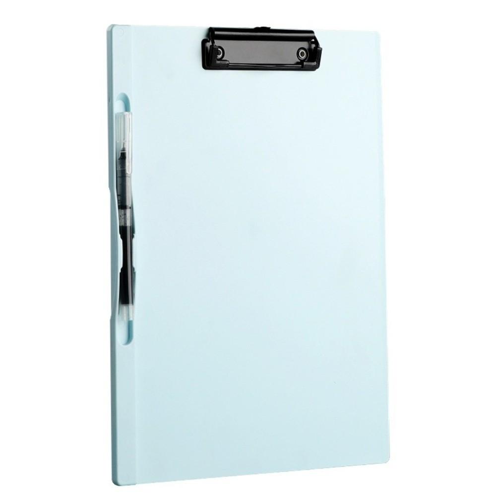 Durable A4 File Folder Clipboard with Pen Holder Letter Size Writing Splint Metal Clip Plastic Writing Clipboard for Students
