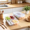 Многоразовые пластиковые контейнеры для хранения продуктов с герметичными крышками, отделениями для приготовления еды, обеда в офисе, пикника, хранения продуктов на кухне