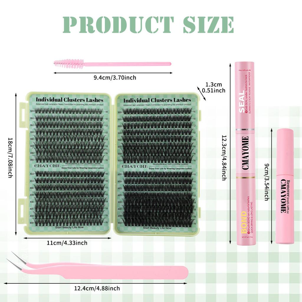 640 Tufts Diy Single Tufts Of False Eyelashes Natural Thick D-Song Segmented Grafting Eyelashes