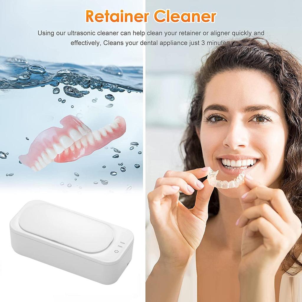 Ultrasonic Jewelry Cleaner, Professional 47kHz Ultrasonic Cleaner for Jewelry, Ring, Earring, Wristband, Retainer, Eyeglasses, Braces
