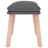 Footstool Light Grey 45 x 29.5 x 35 cm Fabric