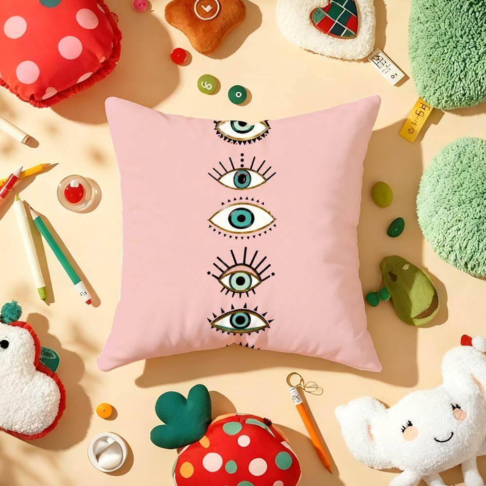 Mystic Eyes Cushion Cover Soft Short Plush DoubleSided Printing Home Decor Machine Washable Pillow Case Gift