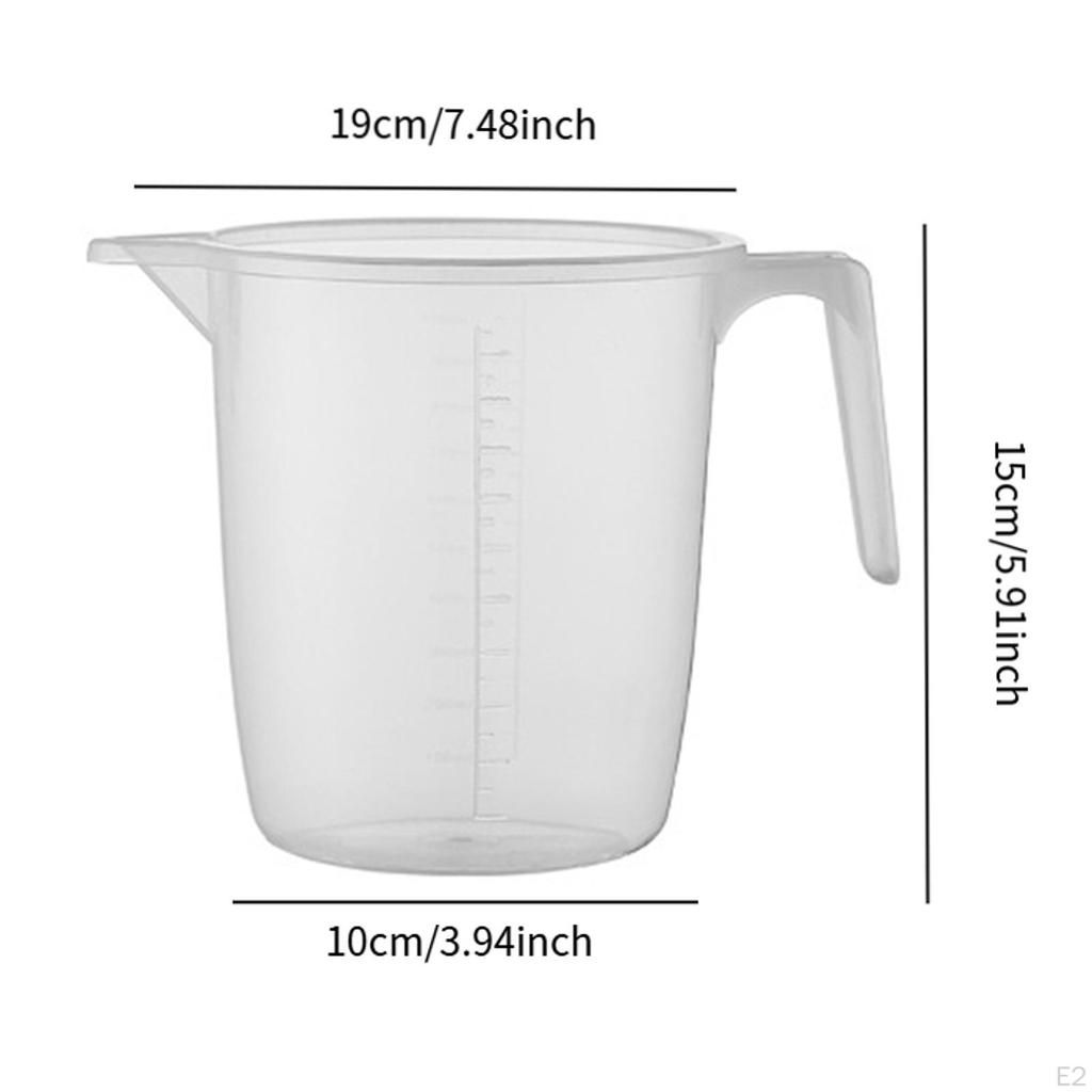 Measuring Cup Transparent Sturdy Easy To Clean Baking Accessory Jug for Home Kitchen Tea
