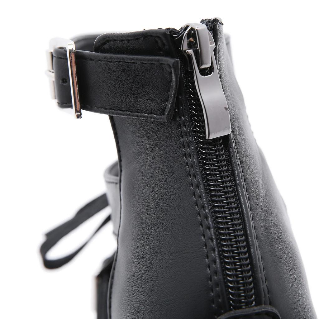 Женские туфли на очень высоком каблуке с пружинной молнией сзади на каблуке 13 см, женские сандалии в римском стиле на толстой подошве, Lhx