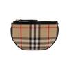 Burberry Олимпия Винтажная Клетчатая Эленпия Молния Хлопок Телячья Кожа Полумесяц Сумка Клатч Кошелек