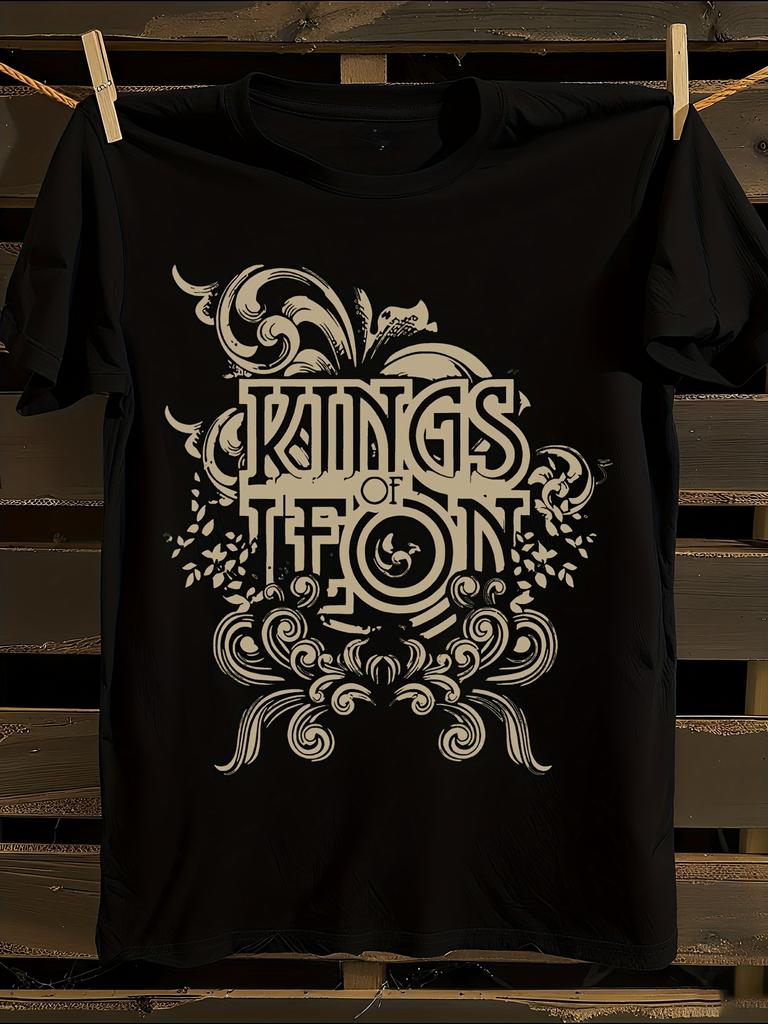Графическая футболка Kings of Leon Мужская футболка Женские футболки с принтом букв Футболка с коротким рукавом Повседневная уличная футболка Топ