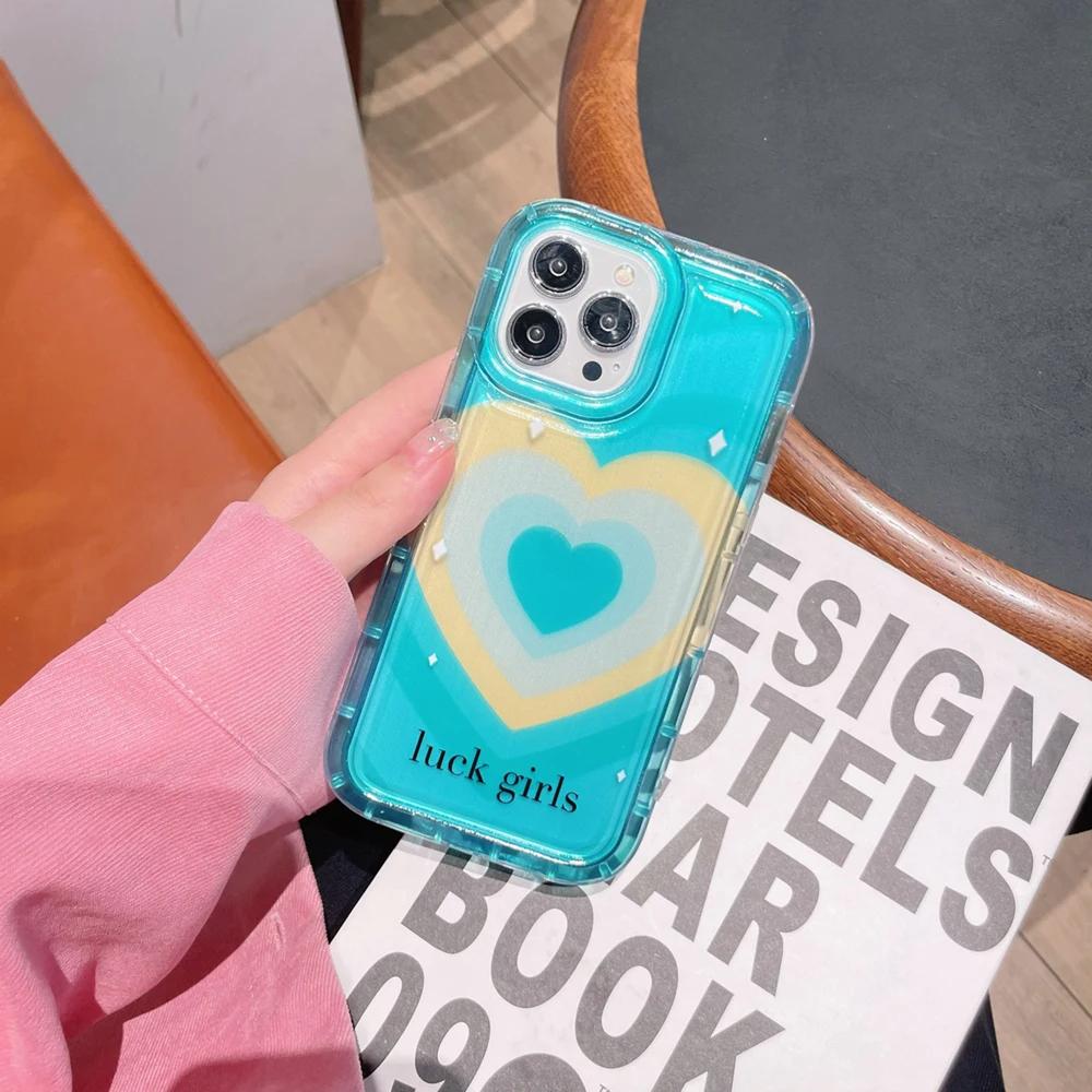 Силиконовый чехол 'Сердце' для iphone 17 16pro 16E 15 14 13 12 11 12pro 13pro max 14plus Силиконовый противоударный защитный чехол