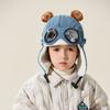 Cold Proof Children Pilot Hat Cute Cartoon Warm Hat Fashion Ear Protection Cap  Winter