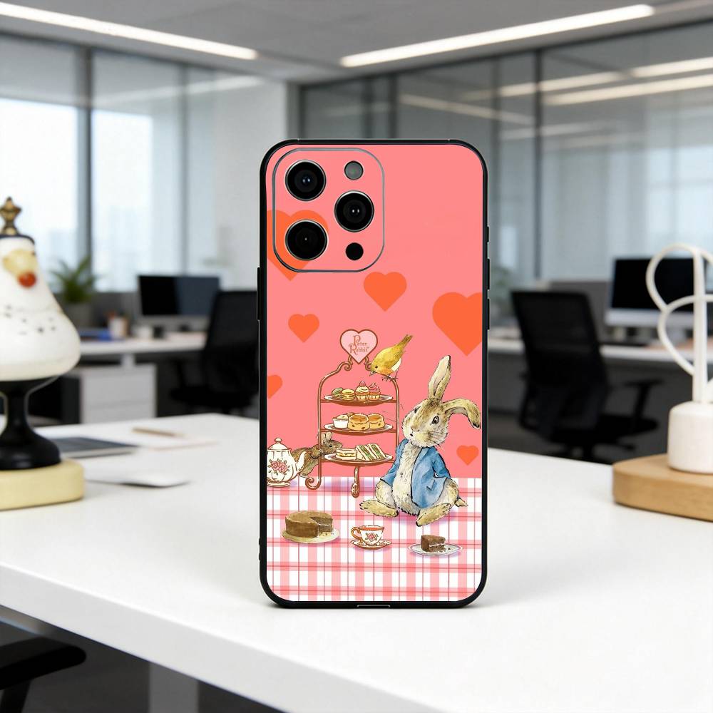 Милый чехол для телефона R-Кролик P-Питер-RP Силиконовый Мягкий Для IPhone 17 16 15 14 13 12 11 X XR Plus Pro Max Plus