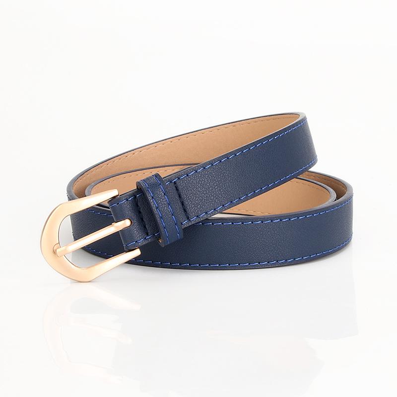 Женский ремень из ПУ кожи с пряжкой-штифтом - Простой, Универсальный, Декоративный и Идеальный для Глобального стиля