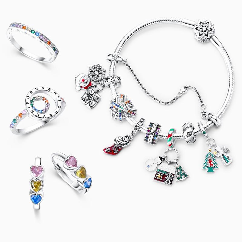 925 Sterling Silver Love Lock Snake Chain Cat Claw Bracelet Fit Original Charm Beads For Women Design Jewelry