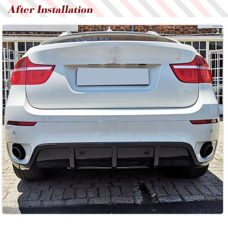 Автомобильный задний бампер, губа, диффузор, спойлер для BMW X6 E71 35i SUV, стандартный бампер 2008-2013, задние гоночные комплекты кузова, углеродное волокно/FRP