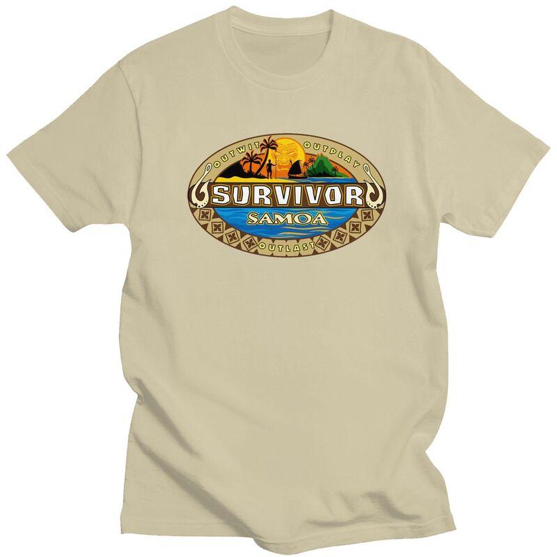Мужские футболки с коротким рукавом для игры-приключения Survivor, повседневные, модные, приталенные, из чистого хлопка