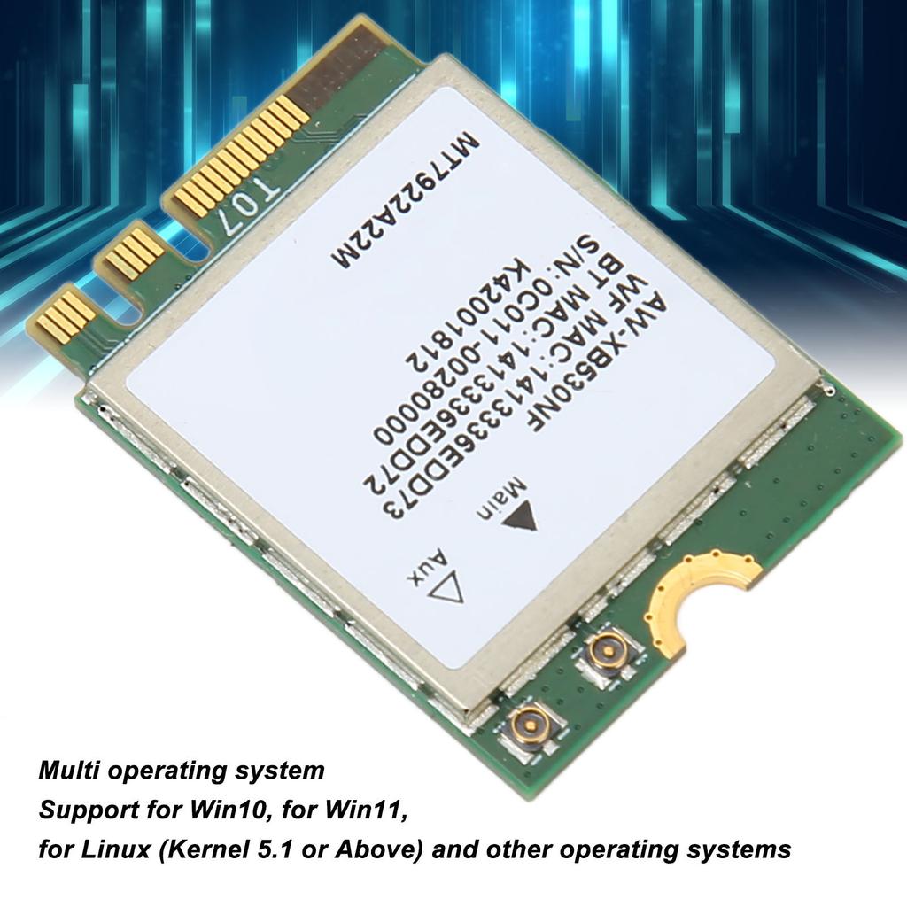 M.2 WIFI 6E Card 5374Mbps Triple Band 2.4G 5G 6G Support MU MIMO Bluetooth 5.2 M.2 Laptop Wireless
