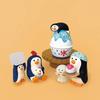 Игрушка в стиле Resin Art с милыми персонажами кошки и пингвина для домашнего декора