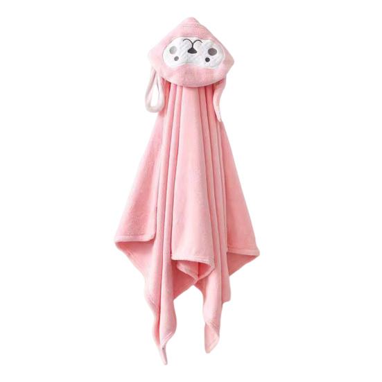 Детское полотенце с капюшоном, застегивающееся на пуговицы, впитывающий банный халат с изображением животных из мультфильмов, коралловый бархатный плащ, полотенце для девочек, мальчиков, малышей, для домашнего использования в бассейне