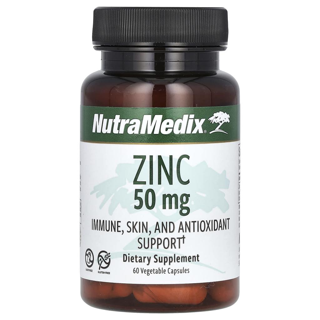 Zinc, Immune Booster, Skin & Antioxidant Support, 50Mg, 60 Veggie Caps